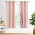 Xwzo 100% Blackout Curtains 63 Inches Long - Heat and Full Light Blocking Window Treatment with Black Liner for Bedroom/Nursery with Tiebac…