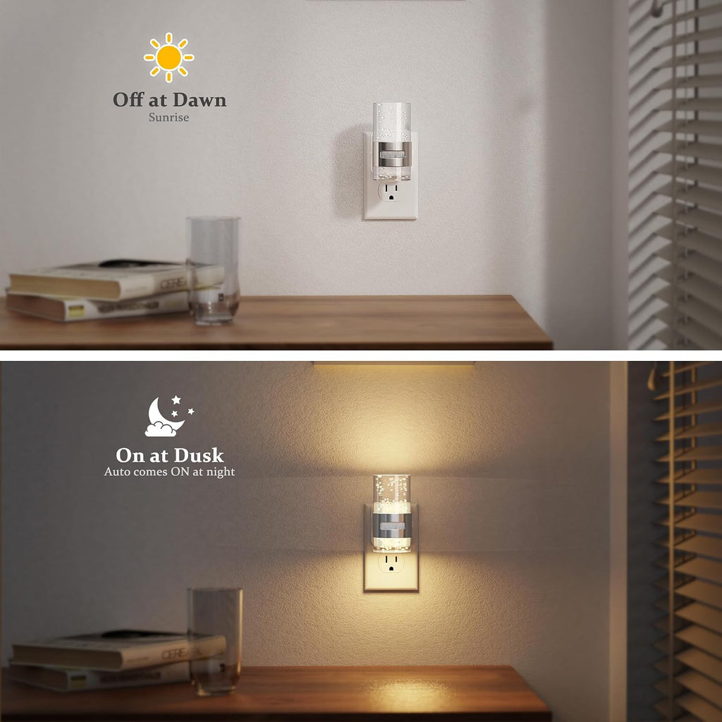 JandCase Motion Sensor Night Light, Dimmable Night Lights Plug Into Wall, 3000k Soft White Night-Lights with 0-100Lm Adjustable…