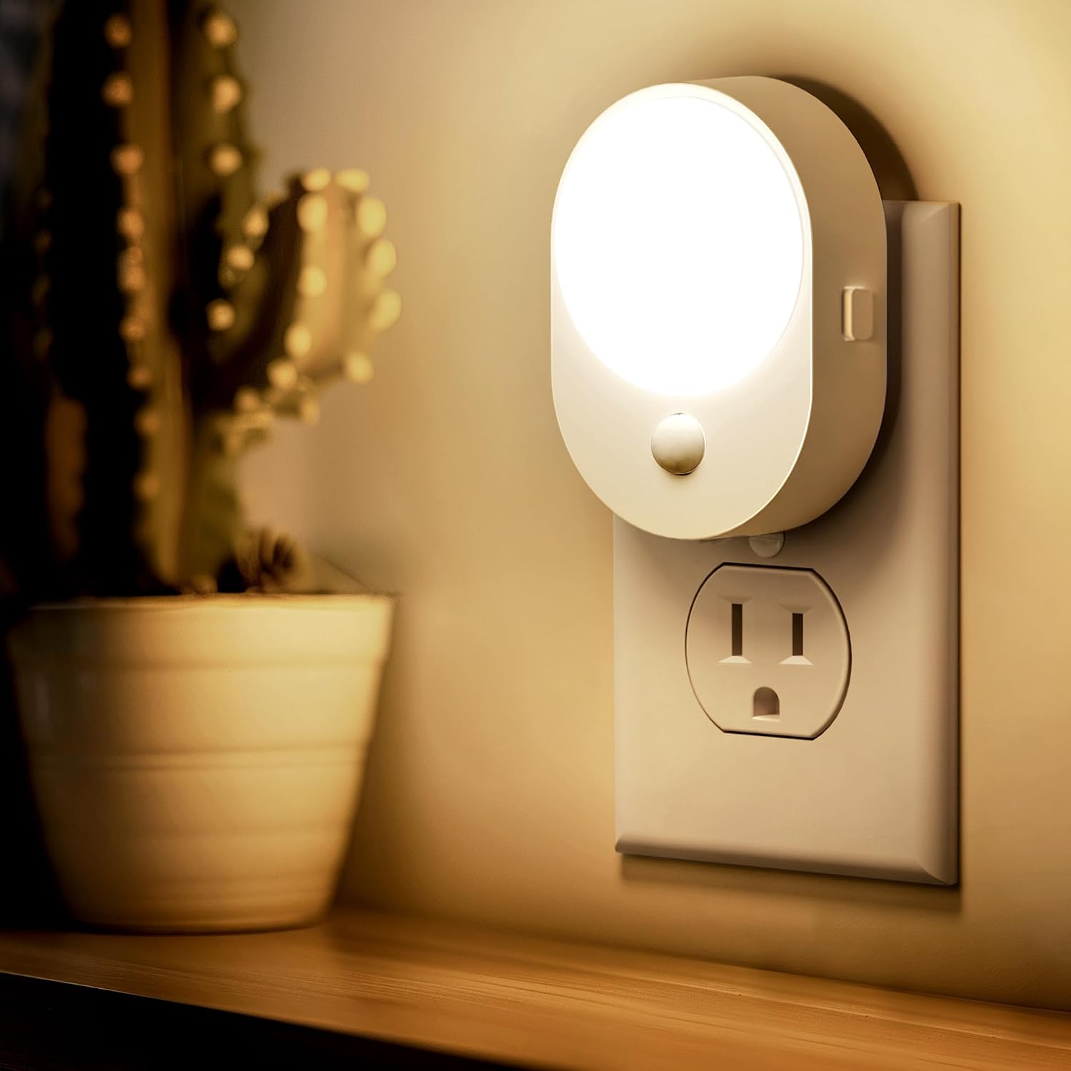 L LOHAS LED Motion Sensor Night Light,[2-PACK] Night Lights Plug into Wall, Motion Sensor and Dusk to Dawn Sensor,3000K Soft…
