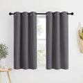 NICETOWN Grey Blackout Curtain Panels 48 inch Long Set of 2 for Bedroom, Thermal Insulated Grommet Top Light Blocking Draperies and…