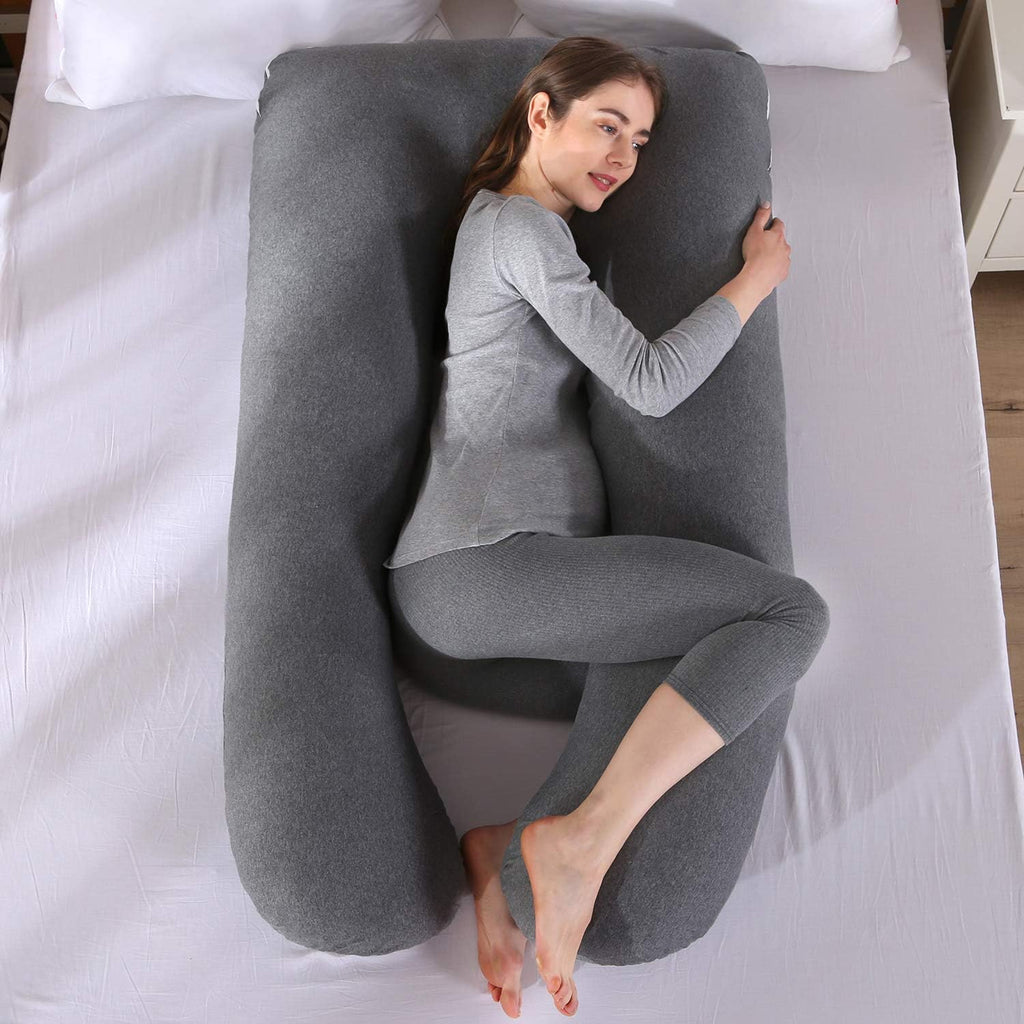 Amagoing 55 inches Pregnancy Pillows for Sleeping, U Shaped Maternity Full Body Pillow for Pregnant Women with Hip, Leg, Back, Belly Suppor…