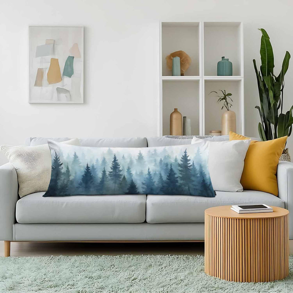 Foggy Forest Body Pillow Pillowcase, Watercolor Misty Tree Farmhouse Body Pillow Cushion Covers, 20x54 Inch Bedding Pillows Protector…