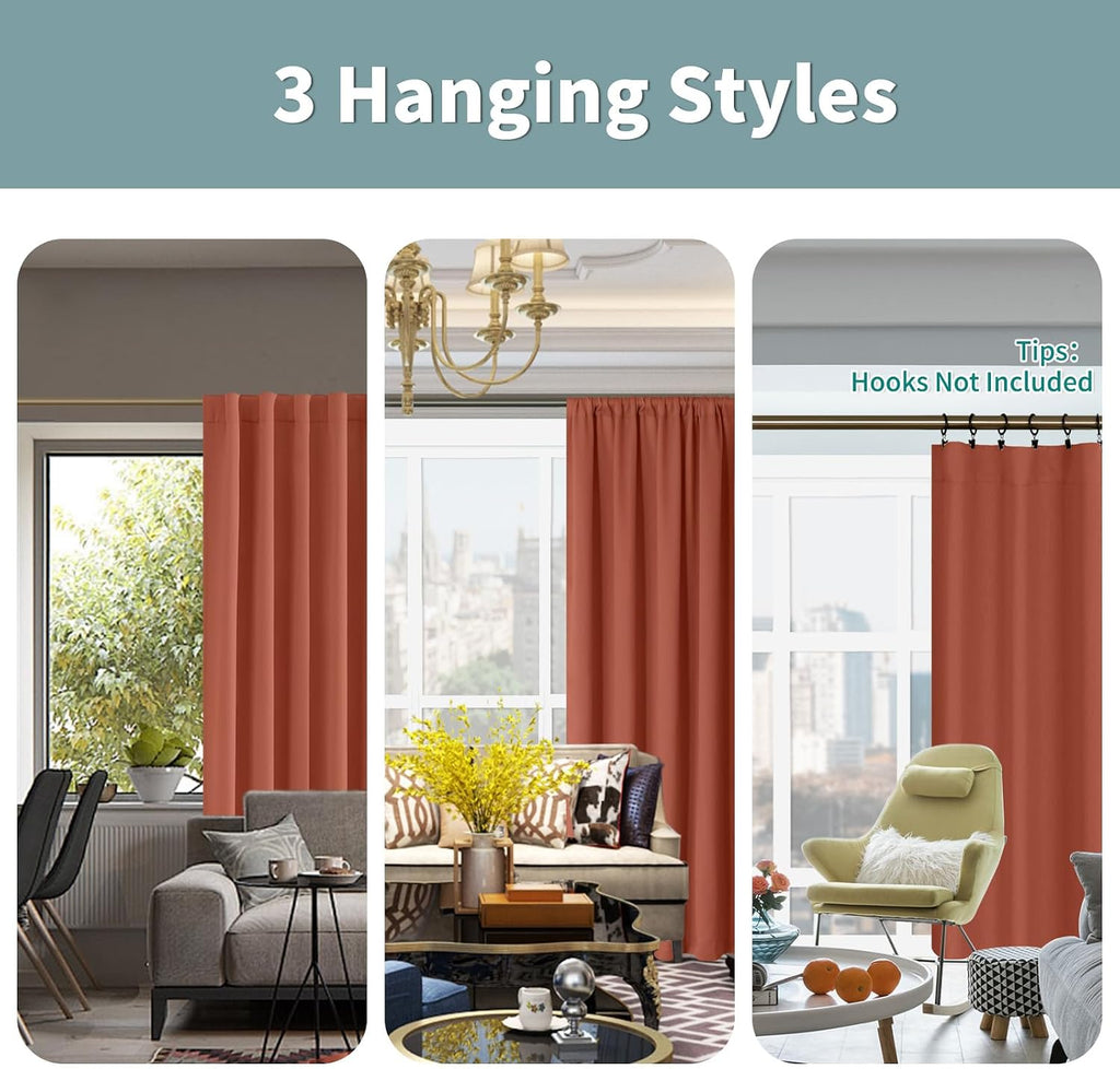 BGment 100% Blackout Curtains 48 Inches Long, RV Curtains for Camper Windows Privacy Thermal Insulated Room Darkening Rod Pocket and Back…