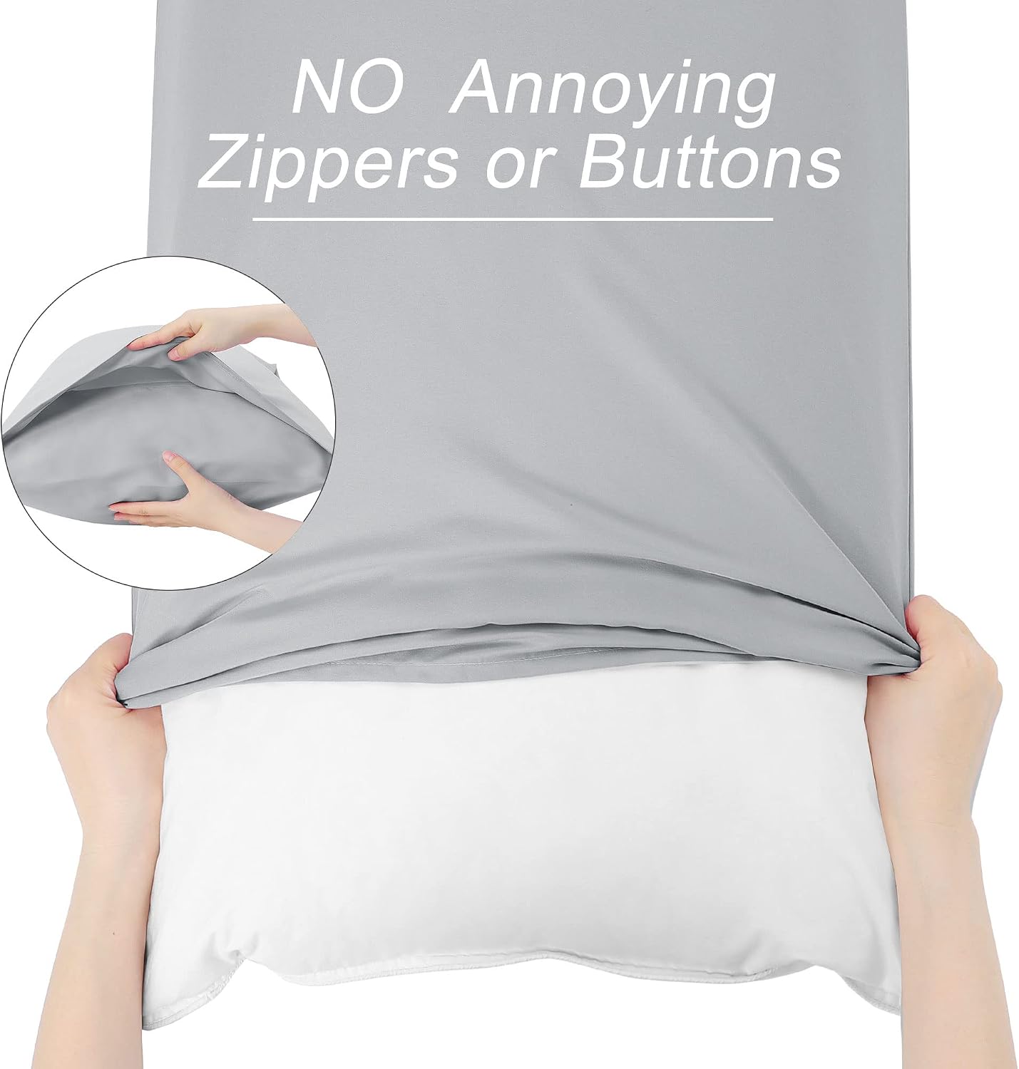 uxcell 100% Microfiber Body Pillow Cover | 1800 Thread Count Pillowcase | Soft Pillow Case with Envelope Closure | 90 GSM Ployester | No Wr…