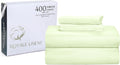 Royalelinens ROYALE LINENS 400 Thread Count 100% American Grown Cotton 4 Piece Sateen Full Sheet Set - 1 Fitted Sheet, 1 Flat Sheet, 2 Pill…