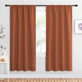 NICETOWN Blackout Curtains and Drapes - Thermal Insulated Solid Rod Pocket Blackout Draperies/Panels (Burnt Orange, 1 Pair, 42 by 72 inches)