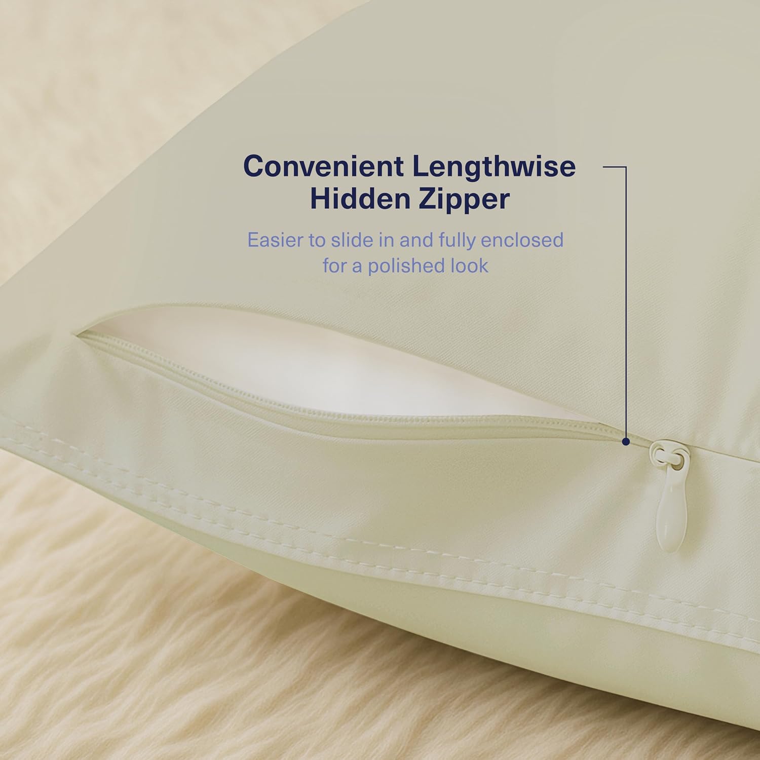 KickoffHome Kickoff Viscose Bamboo Pillowcase, Queen, 100% Organic Hidden Zippered Viscose Bamboo Pillow Case Queen Size, Cooling Pillow Co…