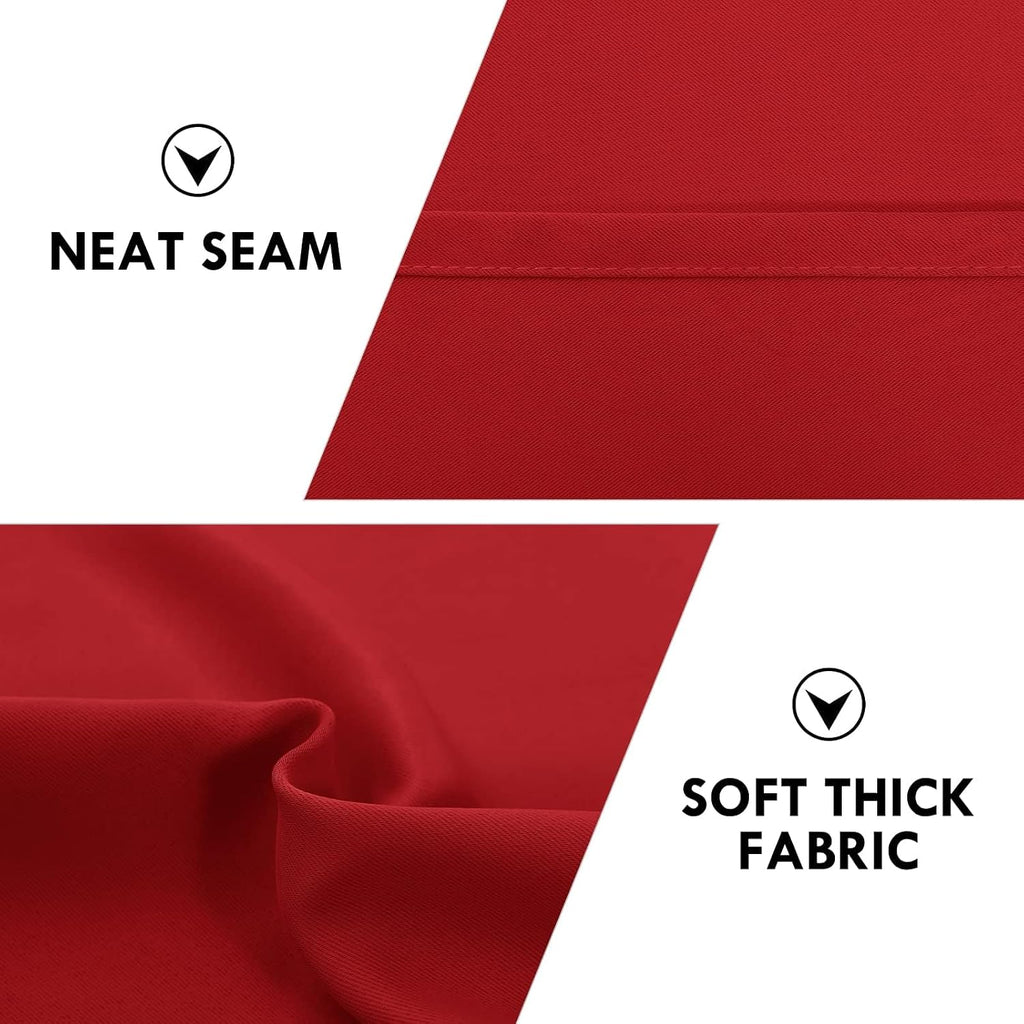 DWCN Blackout Curtains for Living Room Thermal Insulated, Energy Saving & Noise Reducing Bedroom Curtains, Red, W 70x L 84 Inch, Set of 2…