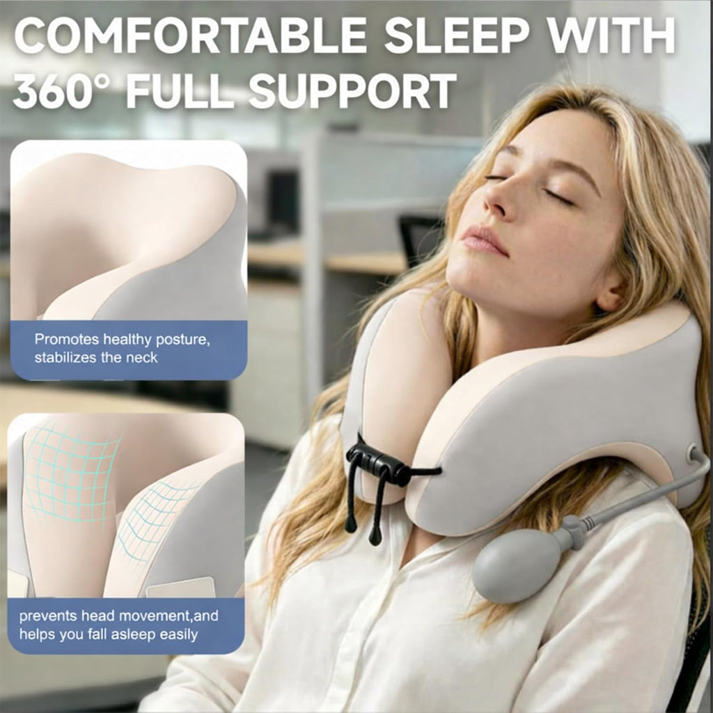 Orelaventino Desk Pillow for Napping, Neck Pillow for Office Chair Headrest, Neck Support Pillows for Desk Sleeping, Inflatable Neck…