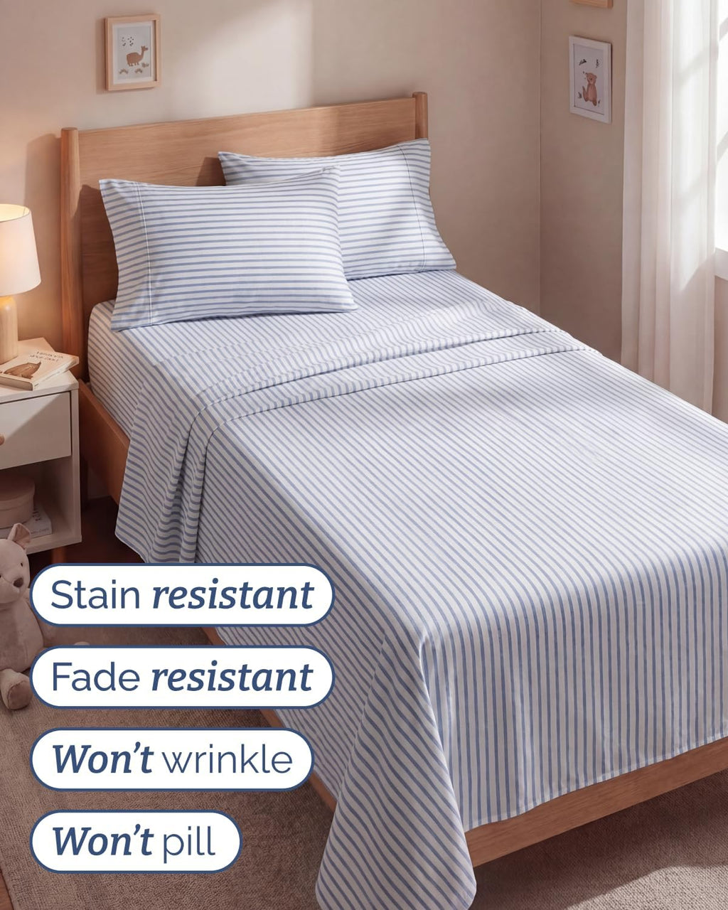 Twin 4 Piece Sheet Set - Comfy, Breathable & Cooling - Soft Hotel Luxury Bedding for Women, Men, Kids, Teens and Children - 1 Flat & 1…