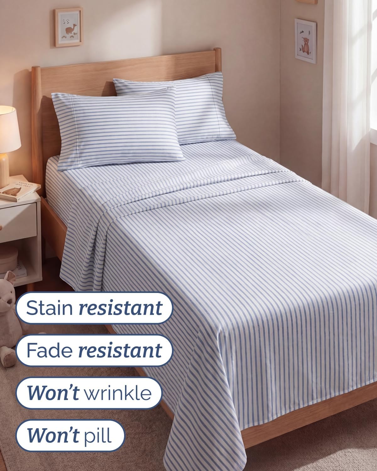 Twin 4 Piece Sheet Set - Comfy, Breathable & Cooling - Soft Hotel Luxury Bedding for Women, Men, Kids, Teens and Children - 1 Flat & 1…