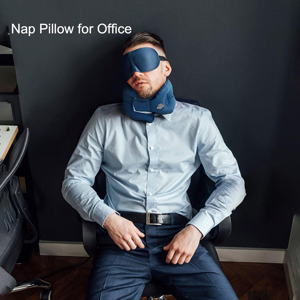 Inflatable Neck Pillow for Traveling on Plane, Inflatable Travel Pillows for Airplanes, Neck Pillow for Long Flight, Blow Up Neck Pillows…