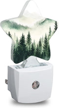 Green Misty Forest Plug in Star Night Light, Night Light with Sensor for Kids Nursery Bedroom, Decorative Soft Glow Lamp for Hallway…