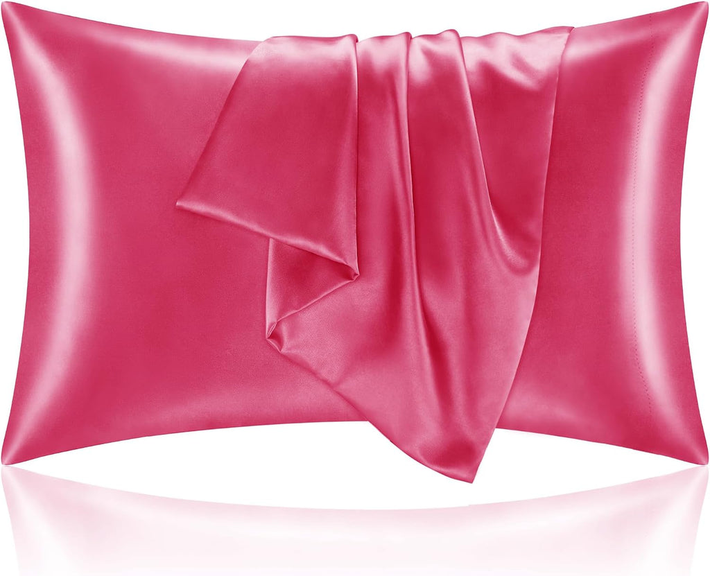 Bedelite Satin Pillowcase for Hair and Skin, Super Soft and Cooling Similar to Silk Pillow Cases 2 Pack with Envelope Closure, Gift for Wom…
