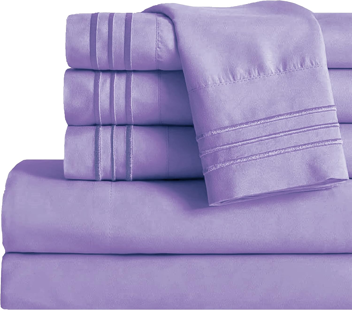 MocassiLuxuryBedding Mocassi King Sheet Set - Luxury Hotel 1800 Premier Bedding Sheets & Pillowcases - Ultra Soft Breathable & Cooling Bed…