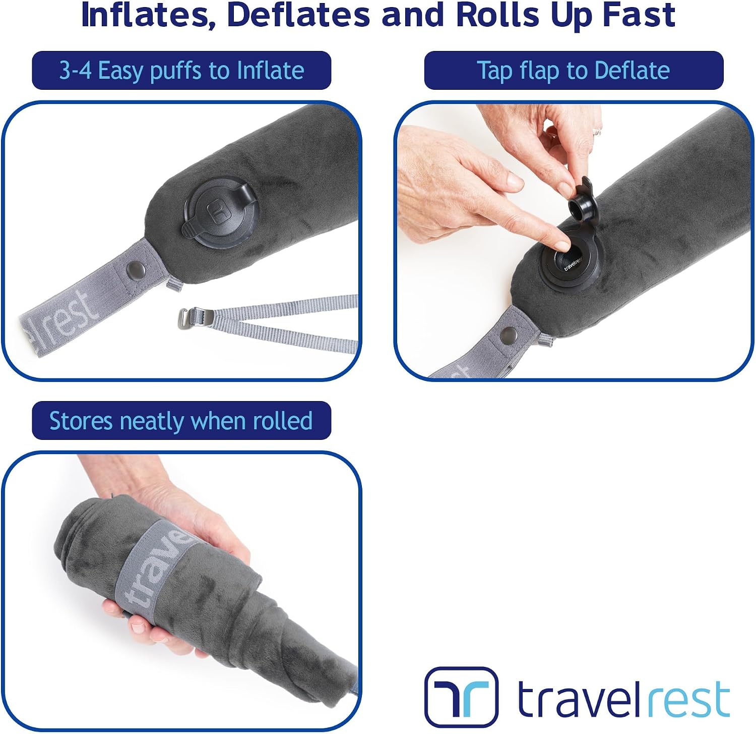 TRAVELREST All-in-One Travel Neck Support & Body Pillow - Airplane Pillow for Long Flight Comfort, Travel Essentials, Sleeping…