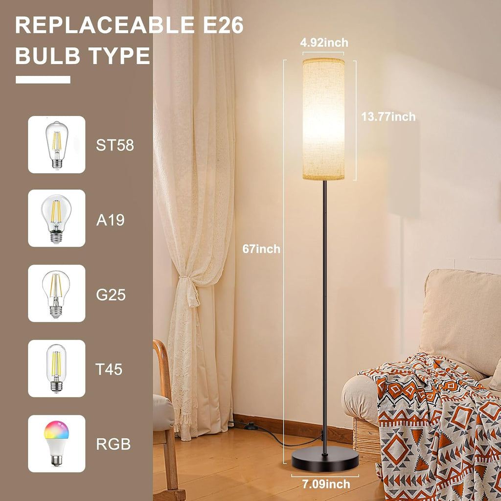 FRIDEKO HOME Floor Lamp, 9W 800LM Color Changing Smart Lamp with Music Sync, App & Remote Control, Adjustable Brightness & Color…