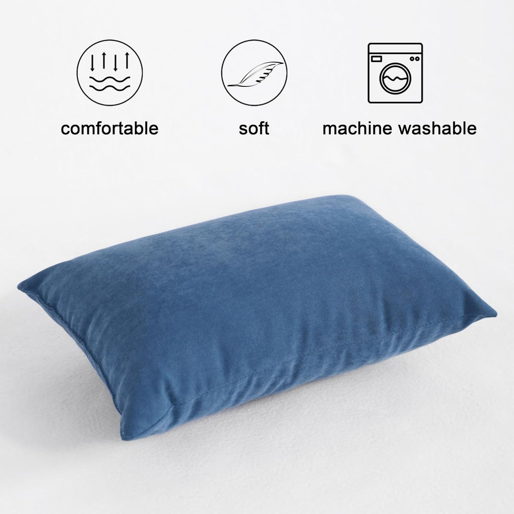 Flxxie Tiny Pillows, Down Alternative Microfiber 11x7 Inches Mini Pillow for Travel, Pets, Soft Machine Washable Small Pillows for Neck, Lu…