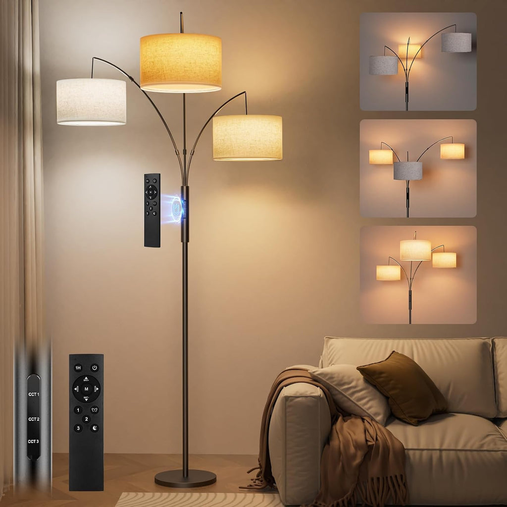 SIBRILLE Upgraded 36W Floor Lamps for Living Room - Super Bright Dimmable Tree Floor Lamp with Remote & Touch Control, Tall Lamp for…