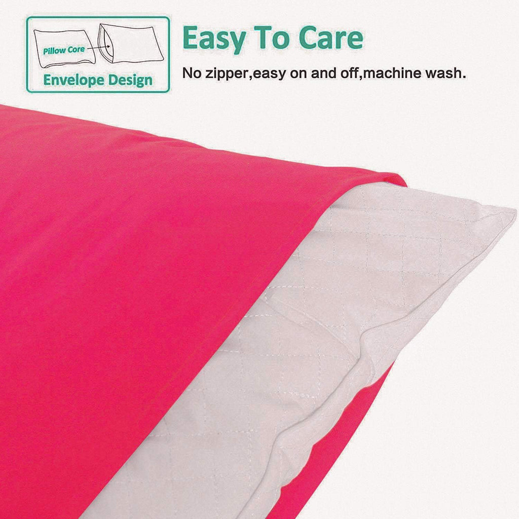 Ntbay King Pillowcase Set - 2 Pack Brushed Microfiber 20x40 Pillowcases - Soft, Wrinkle-Free, Fade-Resistant, Stain-Resistant, Magenta Pill…
