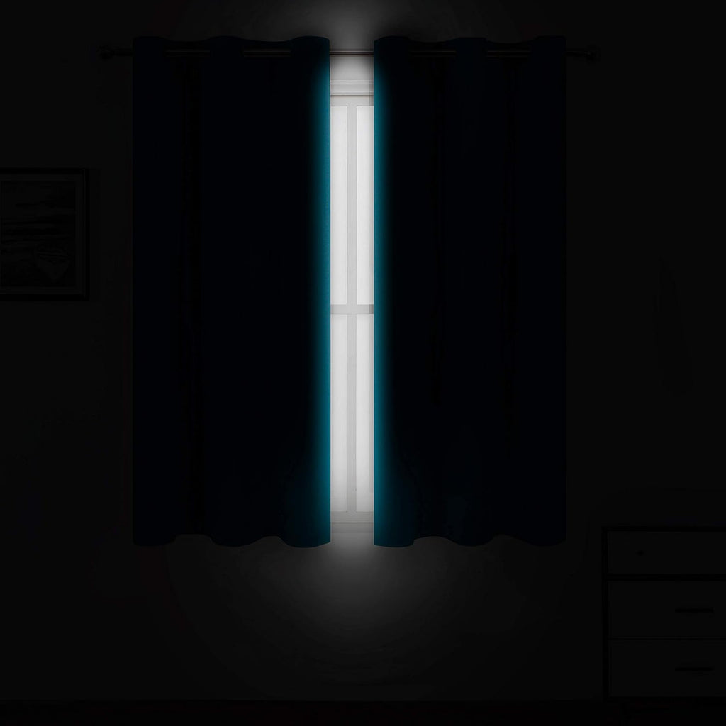 Lemomo Teal Blackout Curtains 40 x 63 Inch Length/Set of 2 Curtain Panels/Thermal Insulated Room Darkening Blackout Curtains for Bedroom 63…