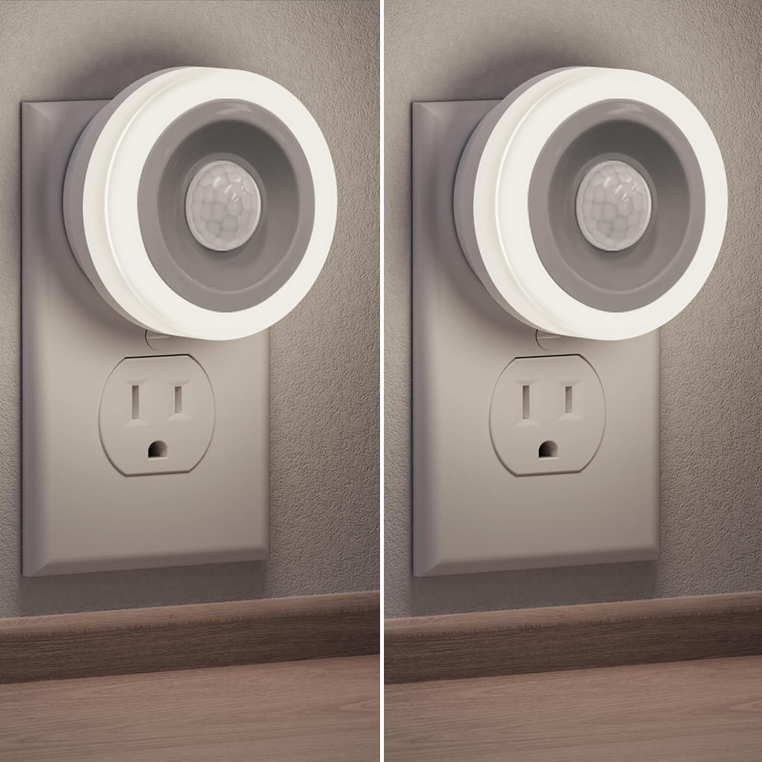 Briignite Motion Sensor Night Light, [2 Pack] Night Lights Plug into Wall, Auto On/Off Motion Activation Nightlight, Energy-Saving 0.6W…
