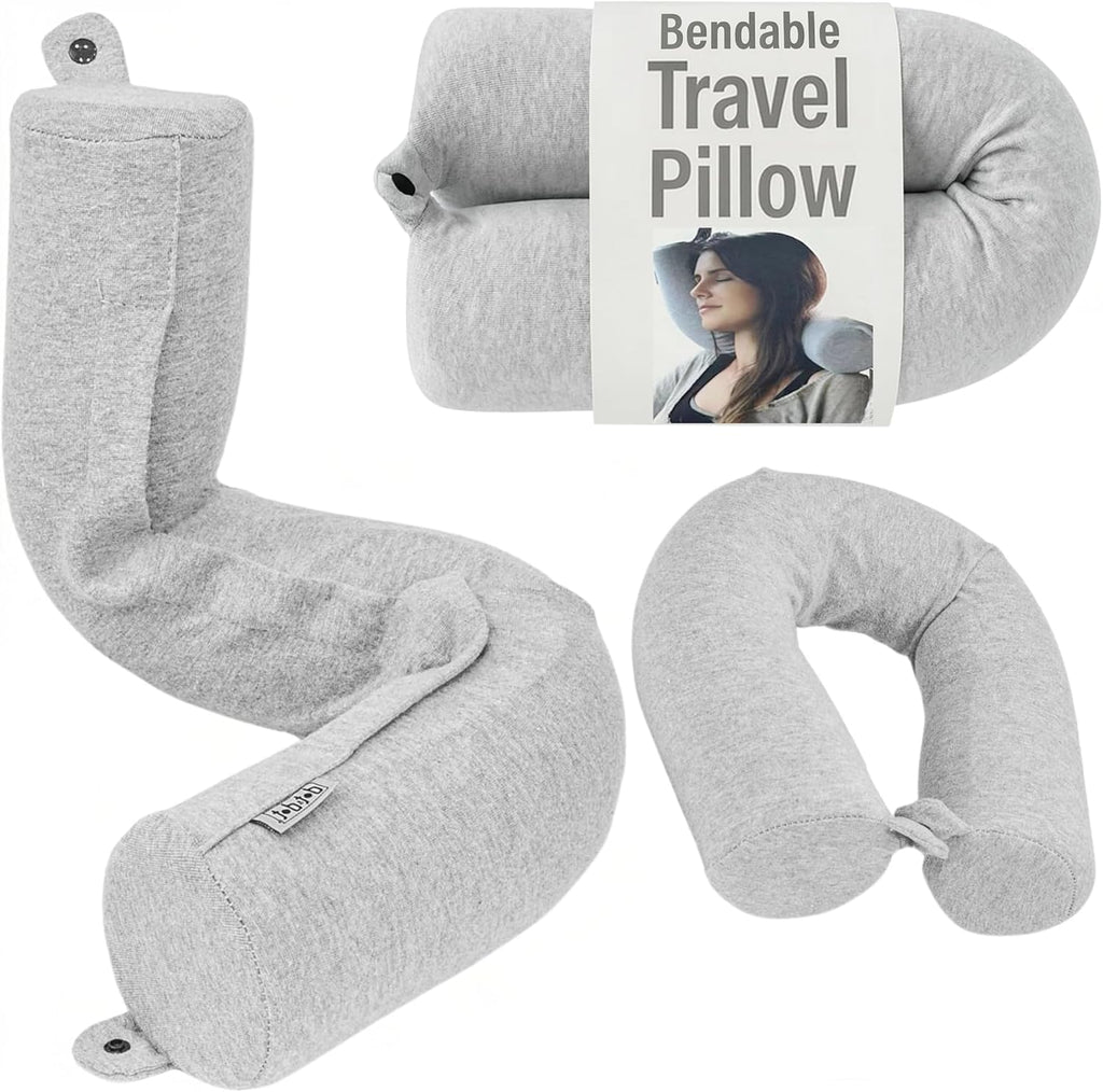 Dot&Dot Twist Memory Foam Travel Pillow for Airplane, Car and Home, Travel Neck Pillow for Sleeping, Airplane Pillow for Neck Suppor…