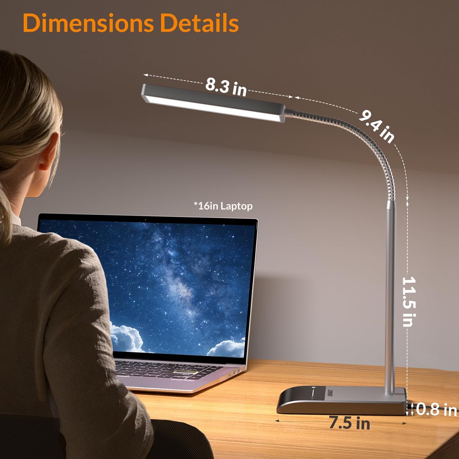 LEPOWER Desk Lamp, 800LM LED for Home Office, 12W Reading for Desk, Eye-Caring Light, Touch Table Gooseneck Lamp, 50 Lighting Modes…