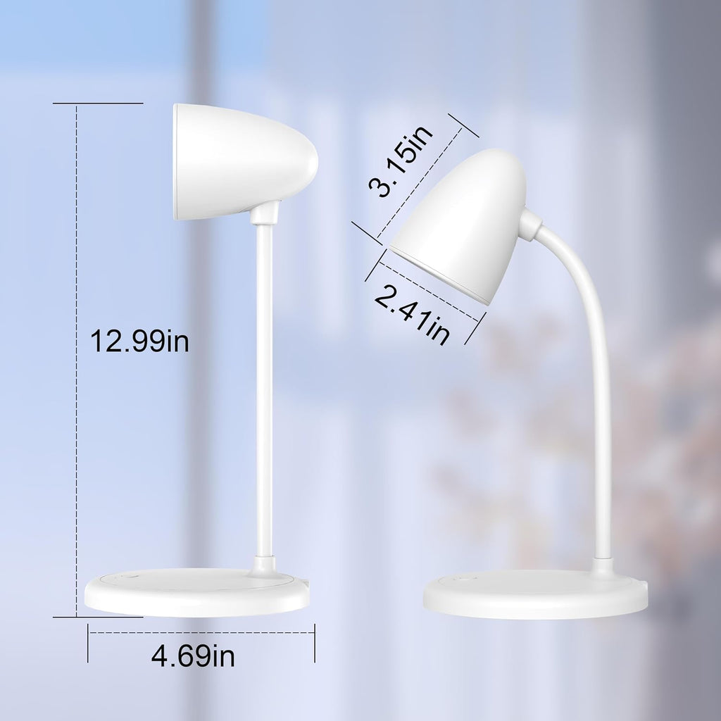 LED Desk Lamp for Home Office,3 Light Colors, Table Lamp, Dimmable Reading Light for Bedside Small Desk Lamp for College Dorm Room, Bedroom…