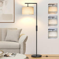 Floor Lamps with Remote Control and Stepless Dimmable Color Temperature and Brightness Standing Lamp with Adjustable Beige Linen…