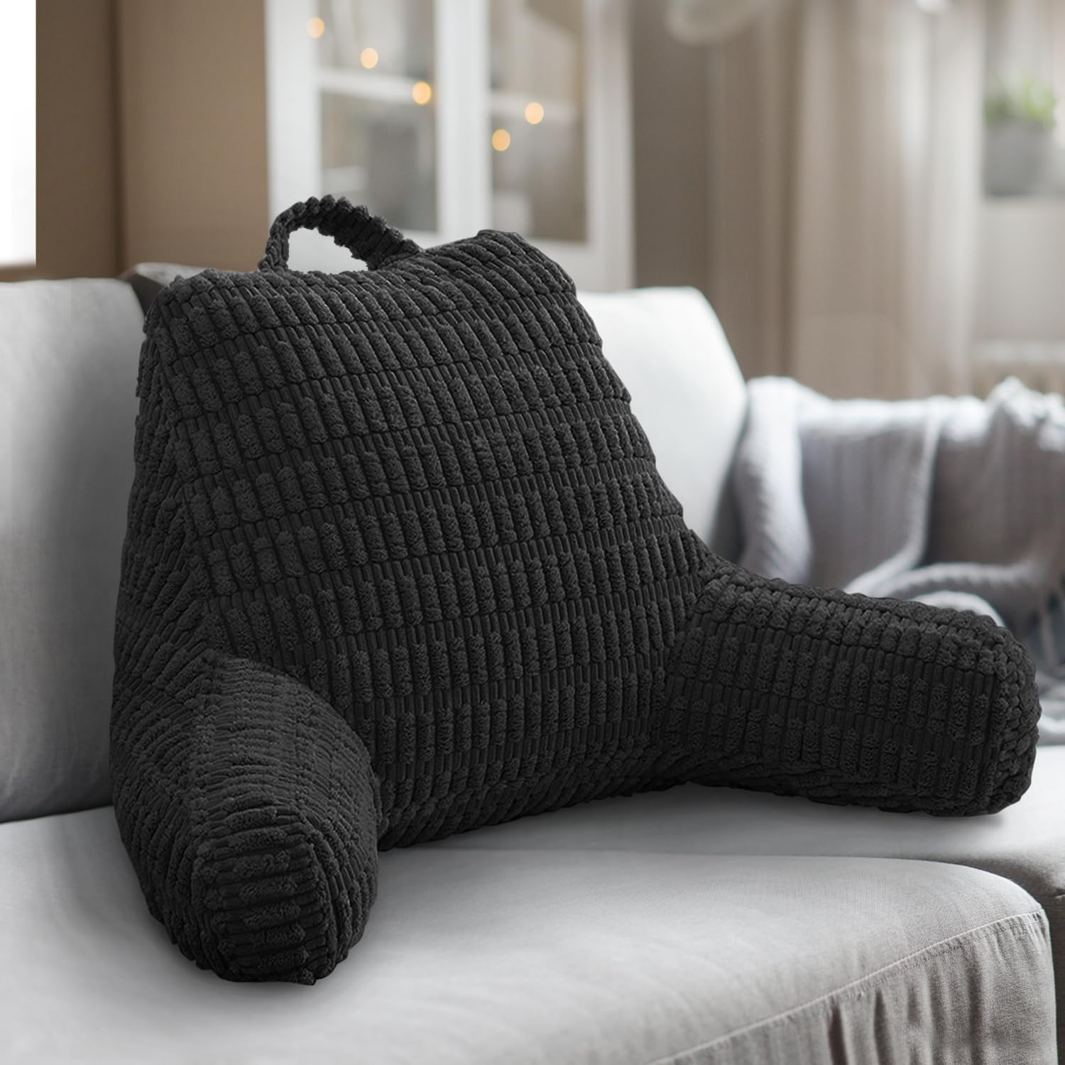 MIJIMO Reading Pillows for Sitting in Bed Adult, Back Rest Pillow for Sitting Up in Bed and Couch, Back Support Chair Pillow Support…