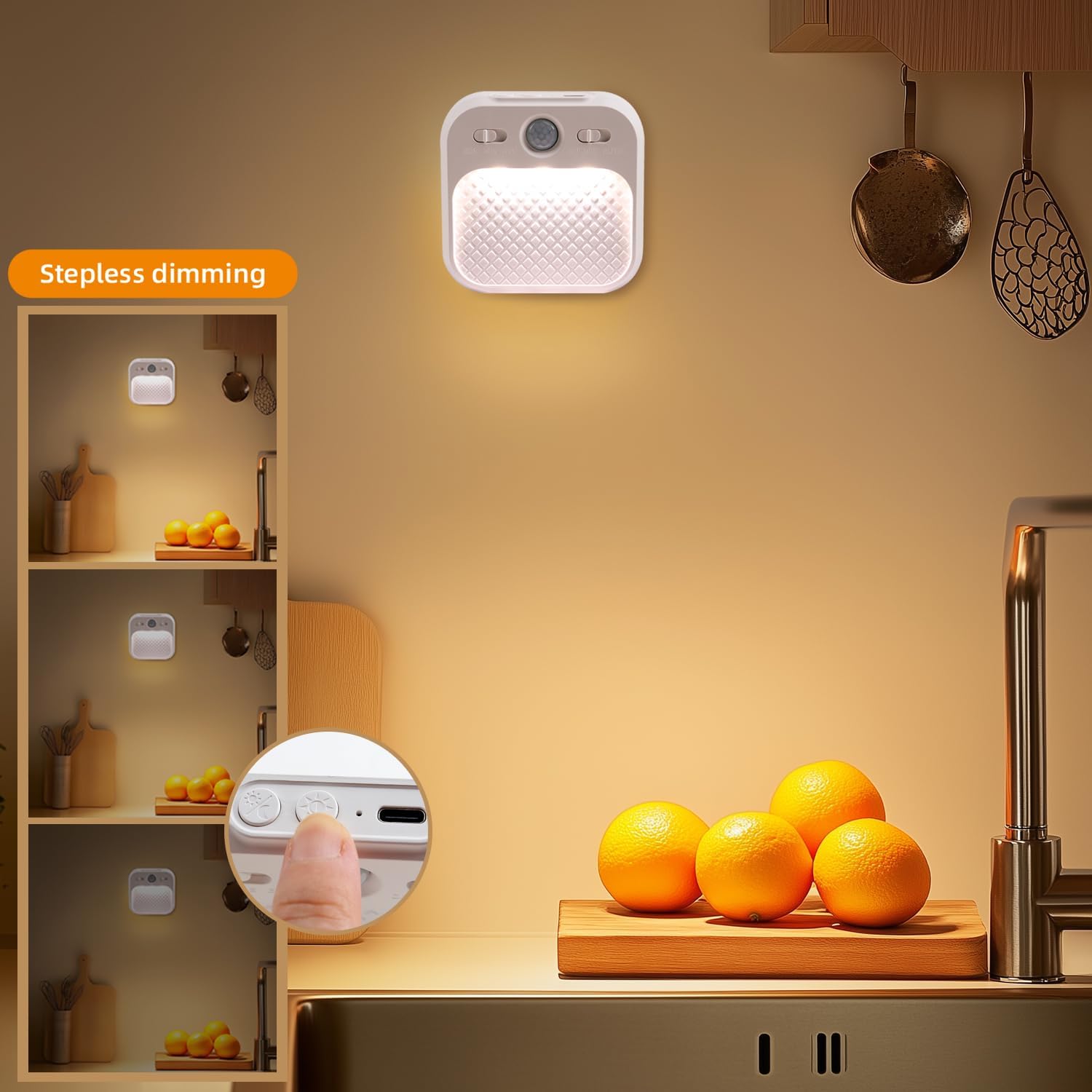 Motion Sensor Night Light 6 Pack, Rechargeable Magnetic Night Light with 3 Color Temperatures & Stepless Dimming, Timer Function, Soft…