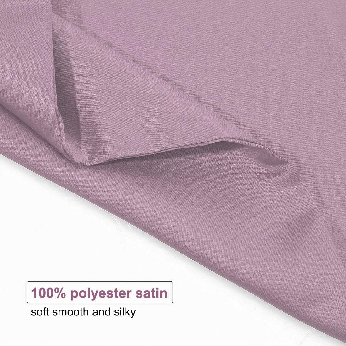 uxcell Travel Satin Pillowcase with Zipper, Super Soft and Luxury, Silky Pillow Cases Covers Set of 2, 14"x20", Mauve