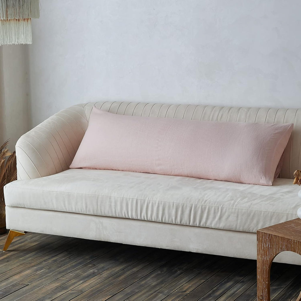 Simple&Opulence Body Pillow Cover 20" x 54",100% Pure Linen, Ultra Soft and Breathable, Body Pillowcase with Envelope Closur…