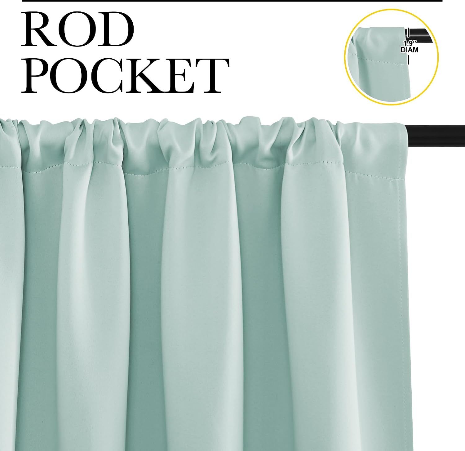 Nicetown Blackout Curtains for Living Curtains, Aqua Blue, 2 Panels, 42 by 84, Room Darkening Window Curtain Panels, easy maintenance…