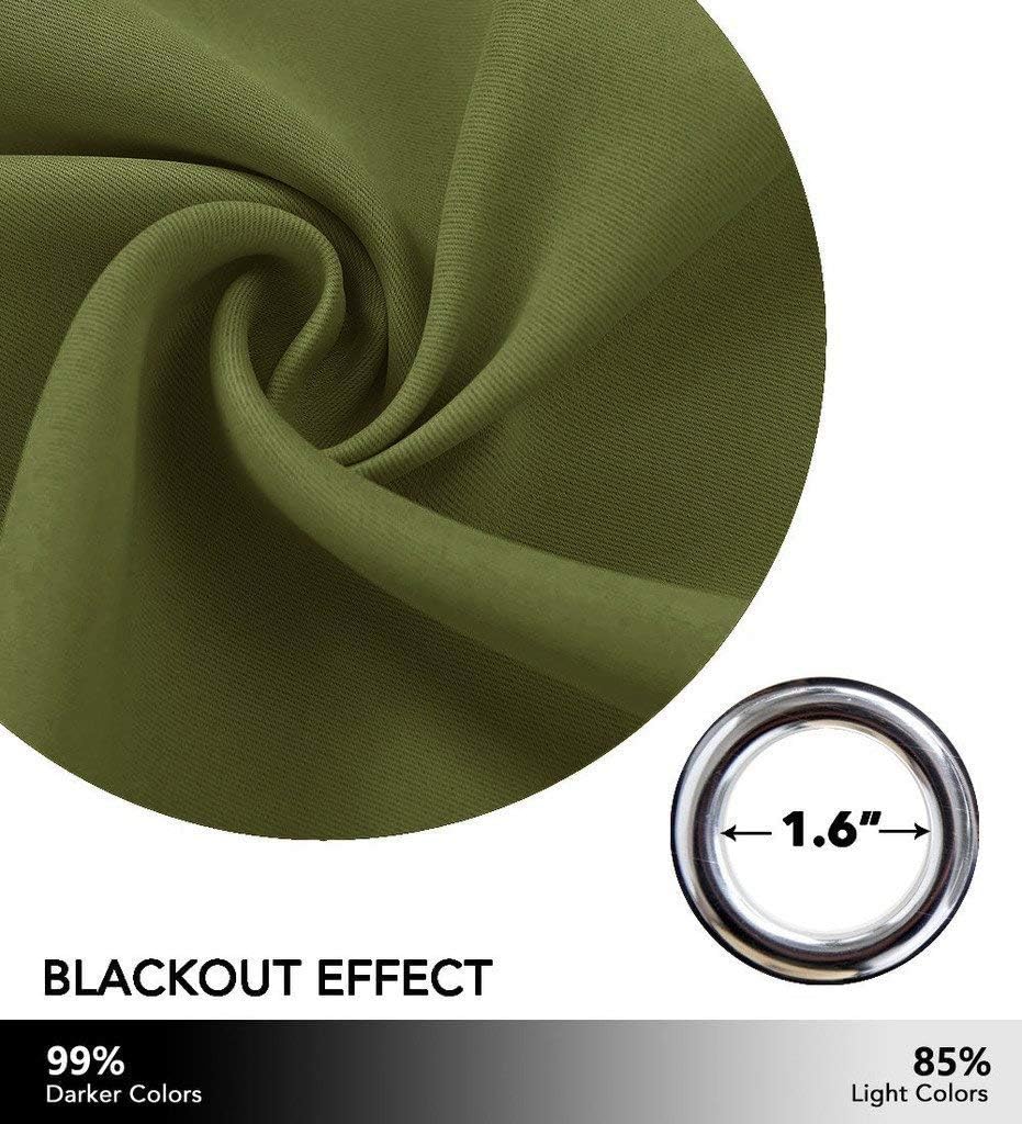 NICETOWN Blackout Room Darkening Window Curtain for Christmas Decoration, Thermal Insulated Solid Grommet Blackout Curtain/Drape for…