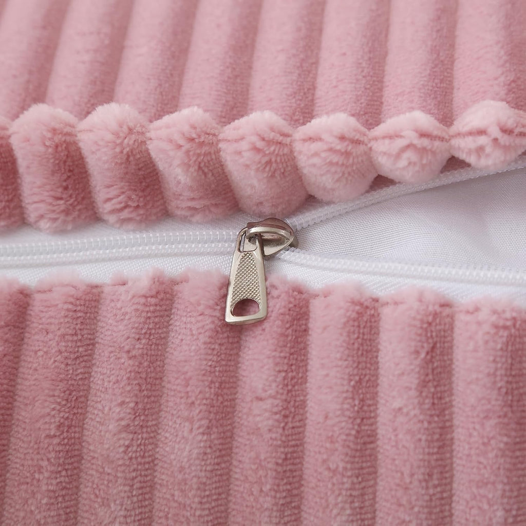 Corduroy Wedge Reading Pillow for Bed, 3 Sizes, 4 Colors for Bed, Sofa, Office Chair (Pink, Medium 19 * 16 * 7in)
