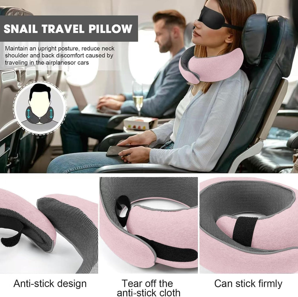 WEERSHUN Travel Pillow for Airplanes, 2026 New Memory Foam Neck Pillow with Chin Wrap for Traveling, Suitable for Airplanes, Offices and…