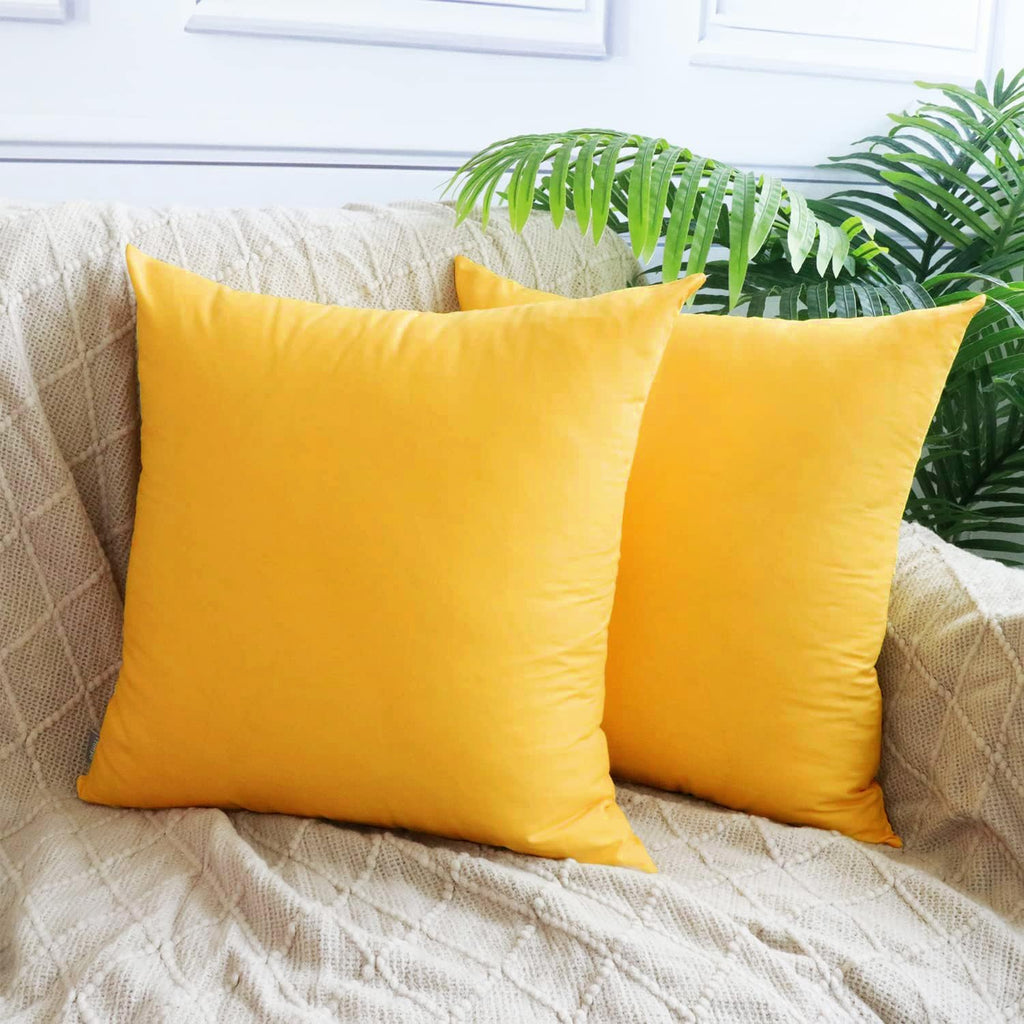 Thmyo 4-Pack 100% Cotton Comfortable Solid Decorative Throw Pillow Case, Thmyo Square Cushion Cover Pillowcase Sublimation Blank Pillow Cove…