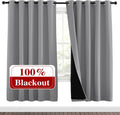 Nicetown Full Shade Curtain Panels, Pair of Energy Smart & Noise Blocking Out Blackout Drapes for Dining Room Window, Thermal Insulated Gue…