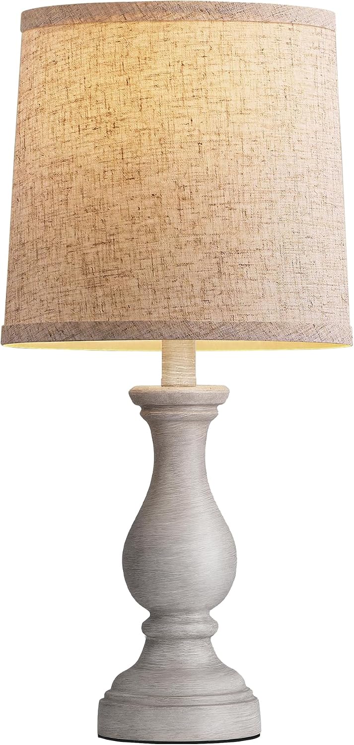 Seealle Farmhouse Table Lamps - 22" Rustic Lamp for Bedroom Living Room, Boho Bedside Lamps for Night Stands End Table Office Desk Lamp…