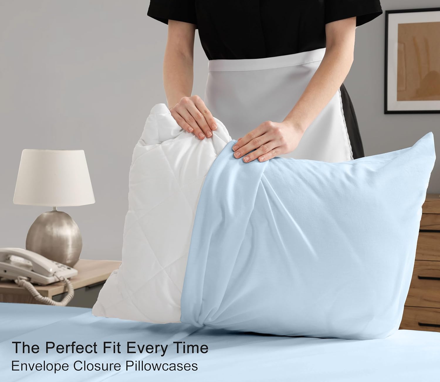 Ruvanti 100% Cotton Percale Sheets California King Size – Crisp Cooling Bed Sheets for Hot Sleepers, Deep Pocket 14”, Soft Breathable & Dur…