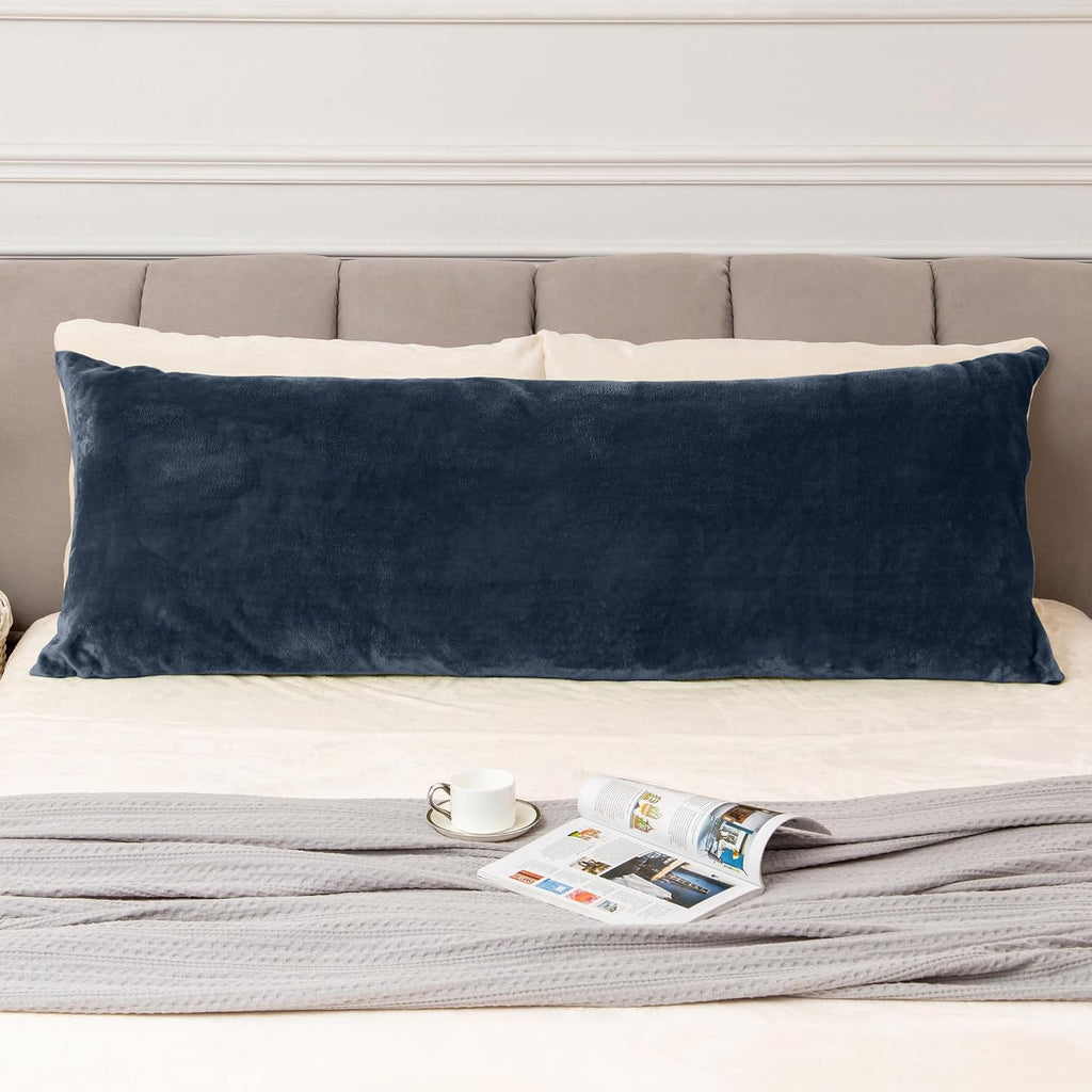 Bedelite Body Pillow Cover with Zipper Closure, Super Soft and Cozy Fuzzy Fleece Pillowcase 20 x 54 Inches, Luxury Fluffy Plush Long Body P…
