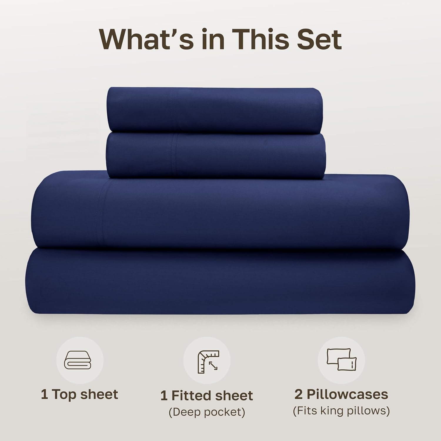 CaliforniaDesignDen California Design Den King Size Sheets Deep Pocket Set - Soft 100% Organic Cotton Sheets, Crisp Percale, Breathable and…