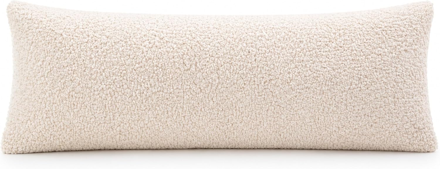 Reafort Sherpa Body Pillow Cover 21" x 54", Plush Fleece Long Body Pillowcase with Zipper Closure, Ultra Soft Fluffy Cozy Decorative…