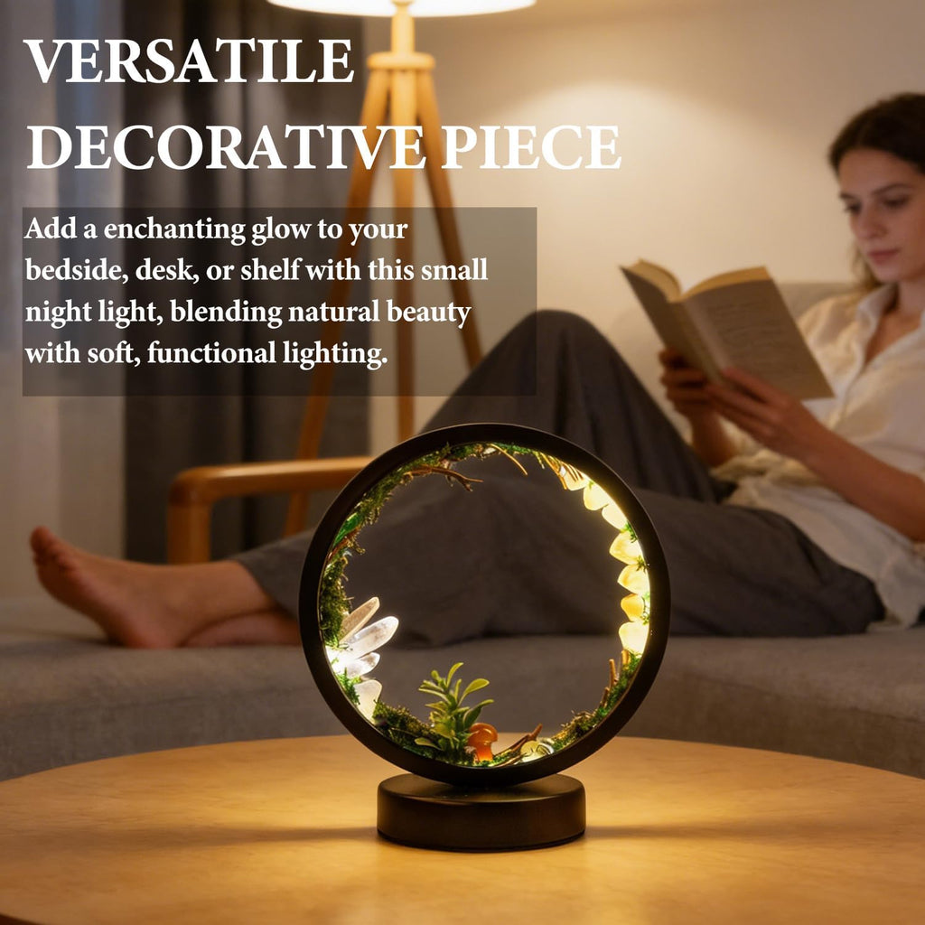 Runyangshi Forest Style Natural Citrine Night Light Healing Crystal USB Port 3 Colours Dimming Mode Lamp Suitable Night Lamp for Bedroom Ho…