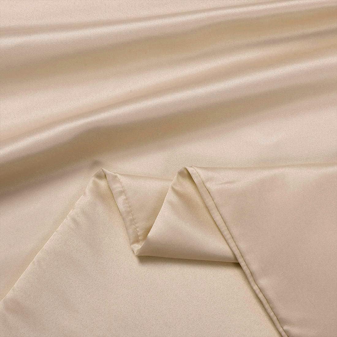 uxcell Body Pillow Cover 20x60 Inch Khaki Silky Satin Body Pillowcases for Hair and Skin Luxury Cooling Soft Smooth Washable