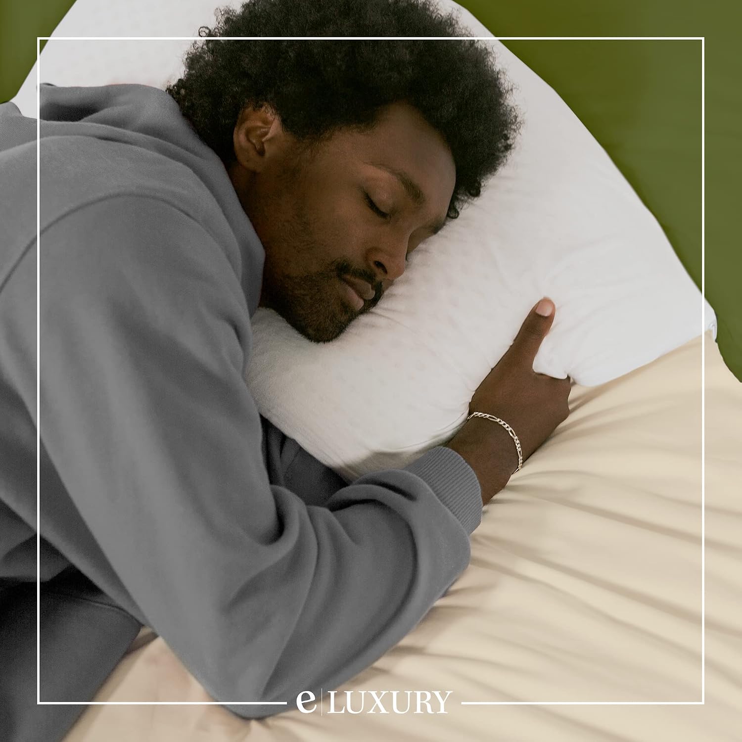 eLuxurySupply Latex Foam Bed Pillow - Extra Plush 100% Cotton Casing Cover - Support for Sleeping Reading Neck Shoulder Back - Set of 2…