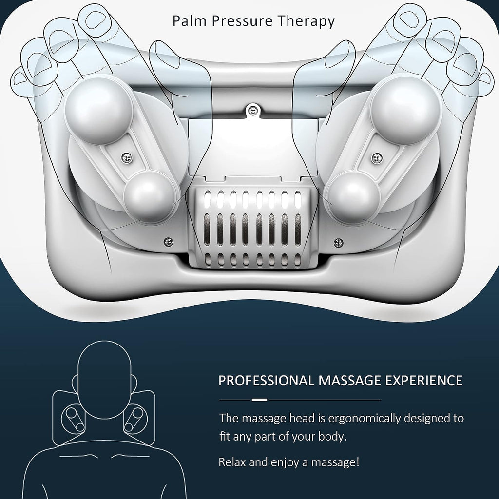 Viktorjurgen VIKTOR JURGEN Shiatsu Back Massager with Heat - Kneading Massage Pillow for Neck, Shoulder - Christmas Gift for Women, Men, Da…