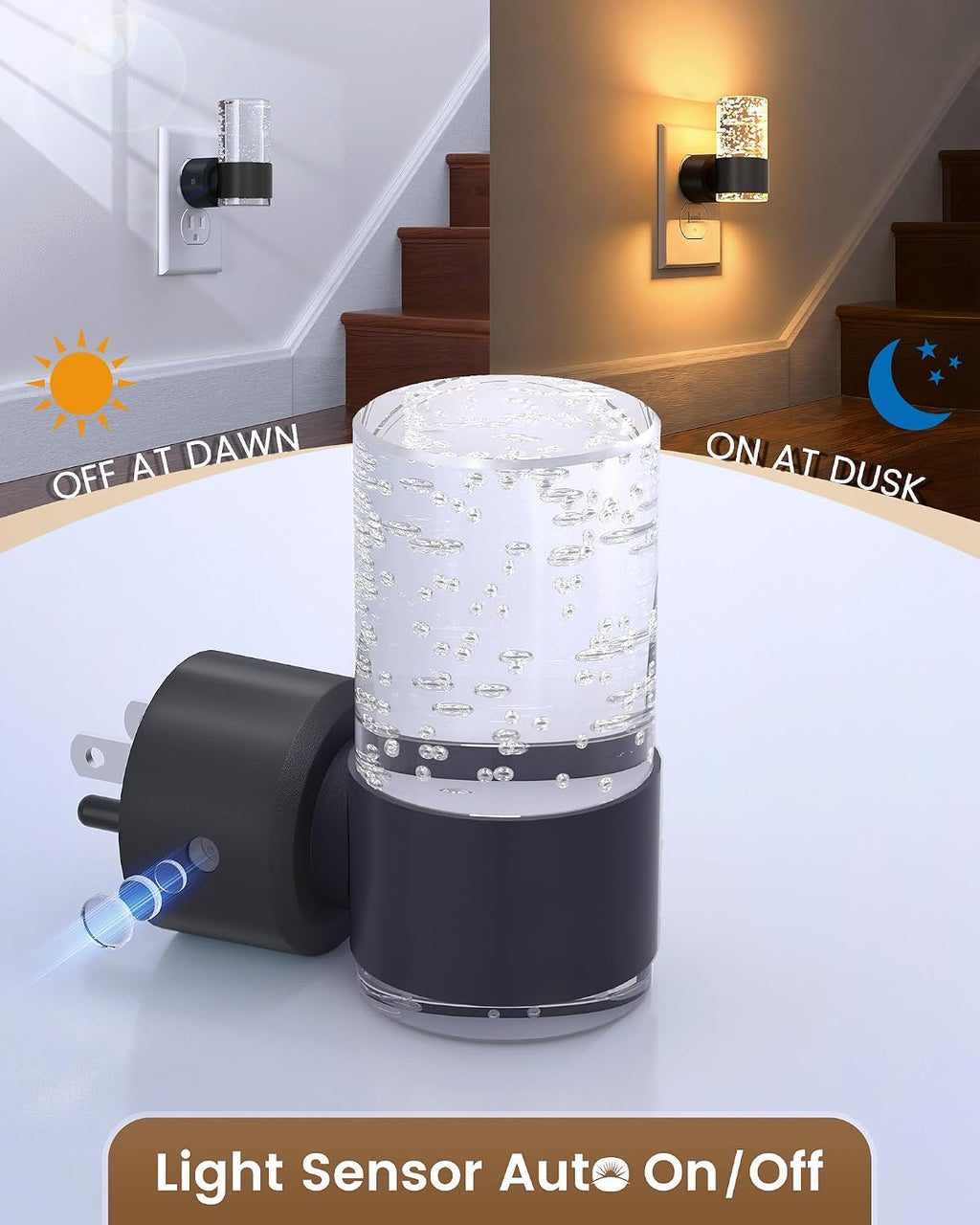Niorsun Night Light Plug into Wall, Dimmable Nights Lights with 3 CCT & 5 Brightness Levels, Acrylic Plug in Night Light, Auto Dusk to…